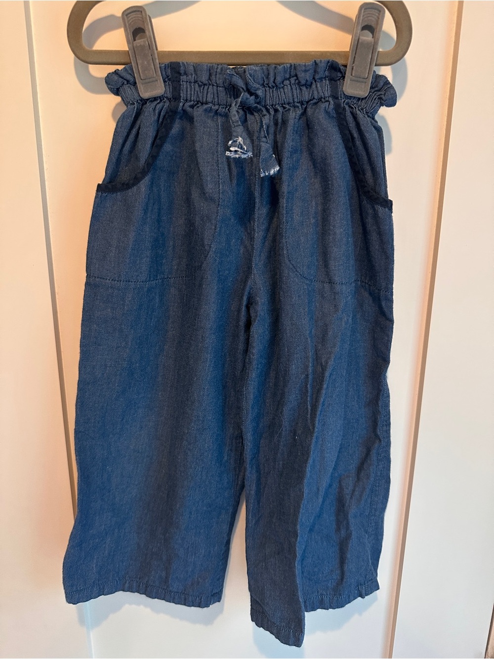 Pink Chicken Girls' Denim Jogger Pants in Blue